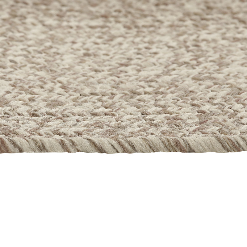 House of Hampton Bromsgrove Hand Braided Tan Indoor/Outdoor Rug